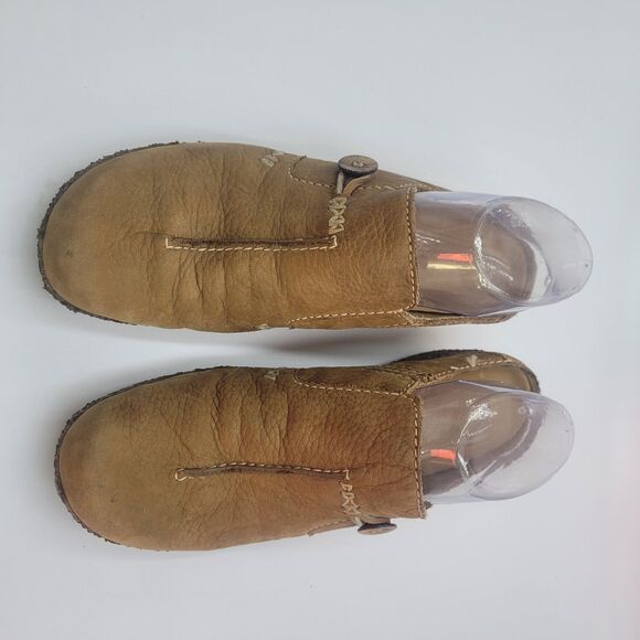 Timberland Comforia Womens 9 M Nubuck Leather Slip-on Comfort Mule Wedge Heel - Picture 4 of 9